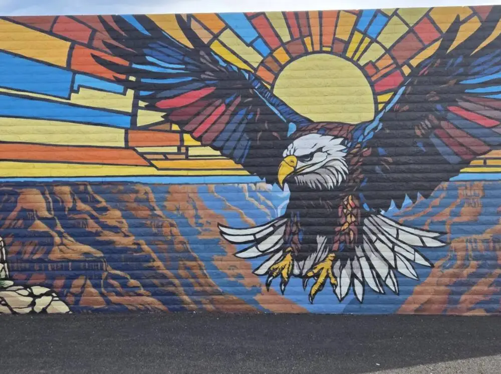 The eagle mural in downtown Holbrook.